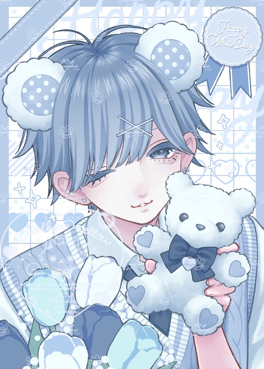 ___mmmeow's tweet photo. 𝑯𝒂𝒑𝒑𝒚 𝑾𝒉𝒊𝒕𝒆 𝑫𝒂𝒚🩵🐻‍❄️

#WhiteDay2026 #OC #illustration https://t.co/4x1M7PJiKy