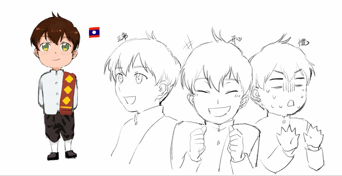 hws1727393447's tweet photo. #hwsoc
#hwslaos
最后一幅右边是@/pyonponpon_ 老师的老/挝自设 https://t.co/6IzI5ZW4aF