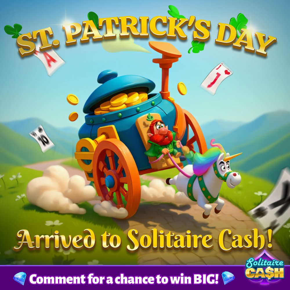 solitairecash's tweet photo. St. Patrickโs Day #celebrations have officially started. ๐
That means festive fun, great vibes, and plenty of shiny rewards waiting to be discovered. โจ
Hop in and see if you can find that pot of gold. ๐ช > https://t.co/YtKsRG7zW4
#solitairecash #cashwins https://t.co/jnAYDcHKVH