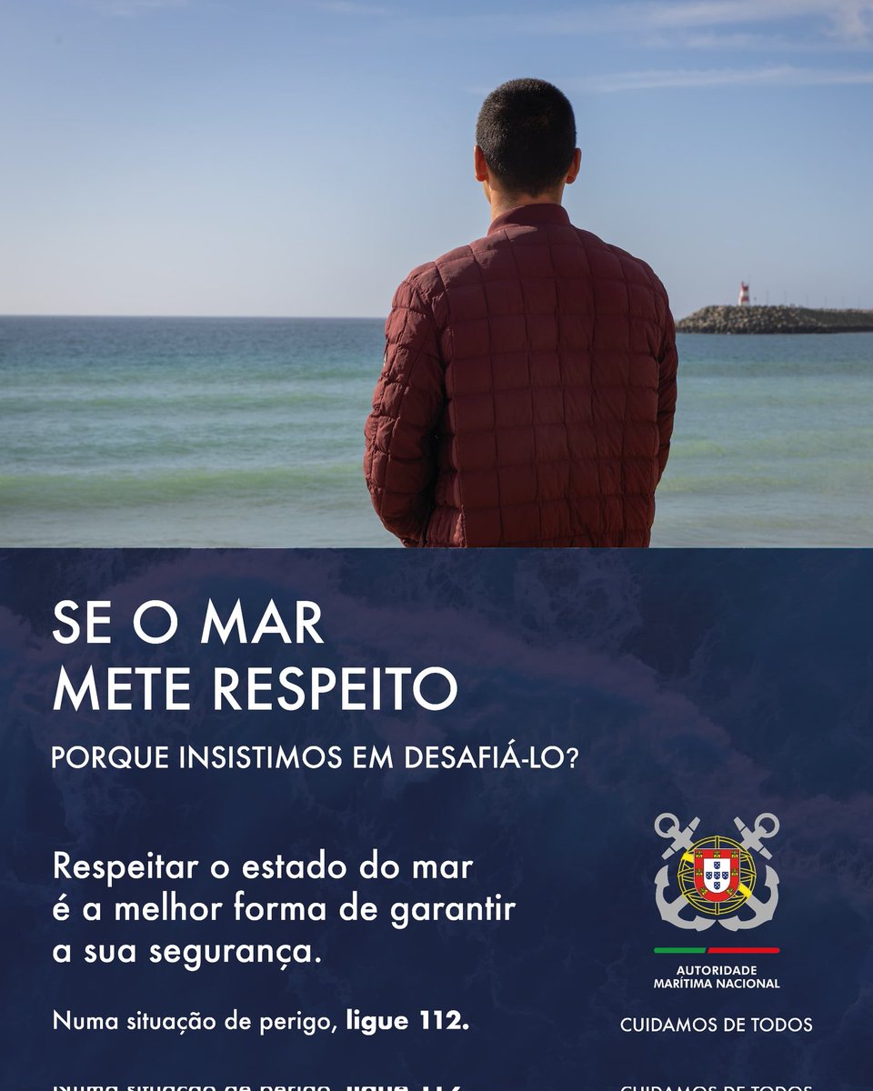 amn_portugal's tweet photo. A sua segurança começa com uma decisão simples: respeitar o mar.
Lembre-se: O final feliz também depende de si.
#autoridademarítimanacional #mardeinverno #cuidamosdetodos https://t.co/X6jIbRFXoX