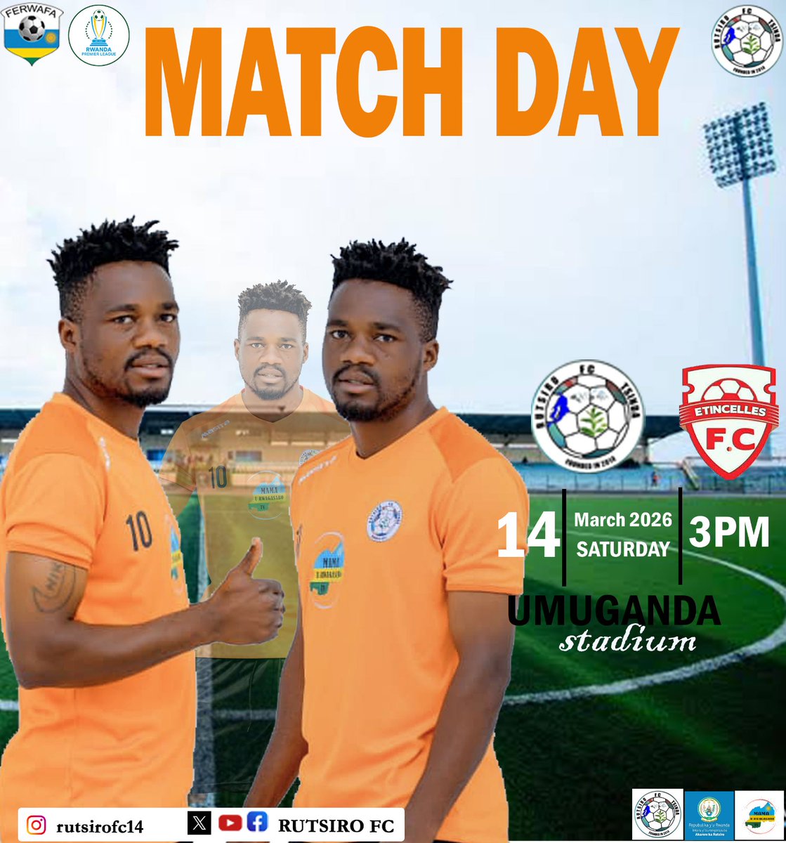 Mamaurwagasabo1's tweet photo. #RPLDAY24 Fixtures 

15:00 Rutsiro FC vs Etincelles 
15:00 Gasogi United vs Bugesera FC
18:30 APR FC vs Musanze FC 

@FERWAFA  @RwandaLeague #UrwagasaboSports https://t.co/ilbFC4hFCy