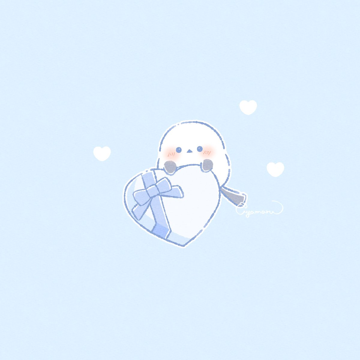 ホワイトデー💙

#まんまるぴよこ #ゆるいイラスト #illustration