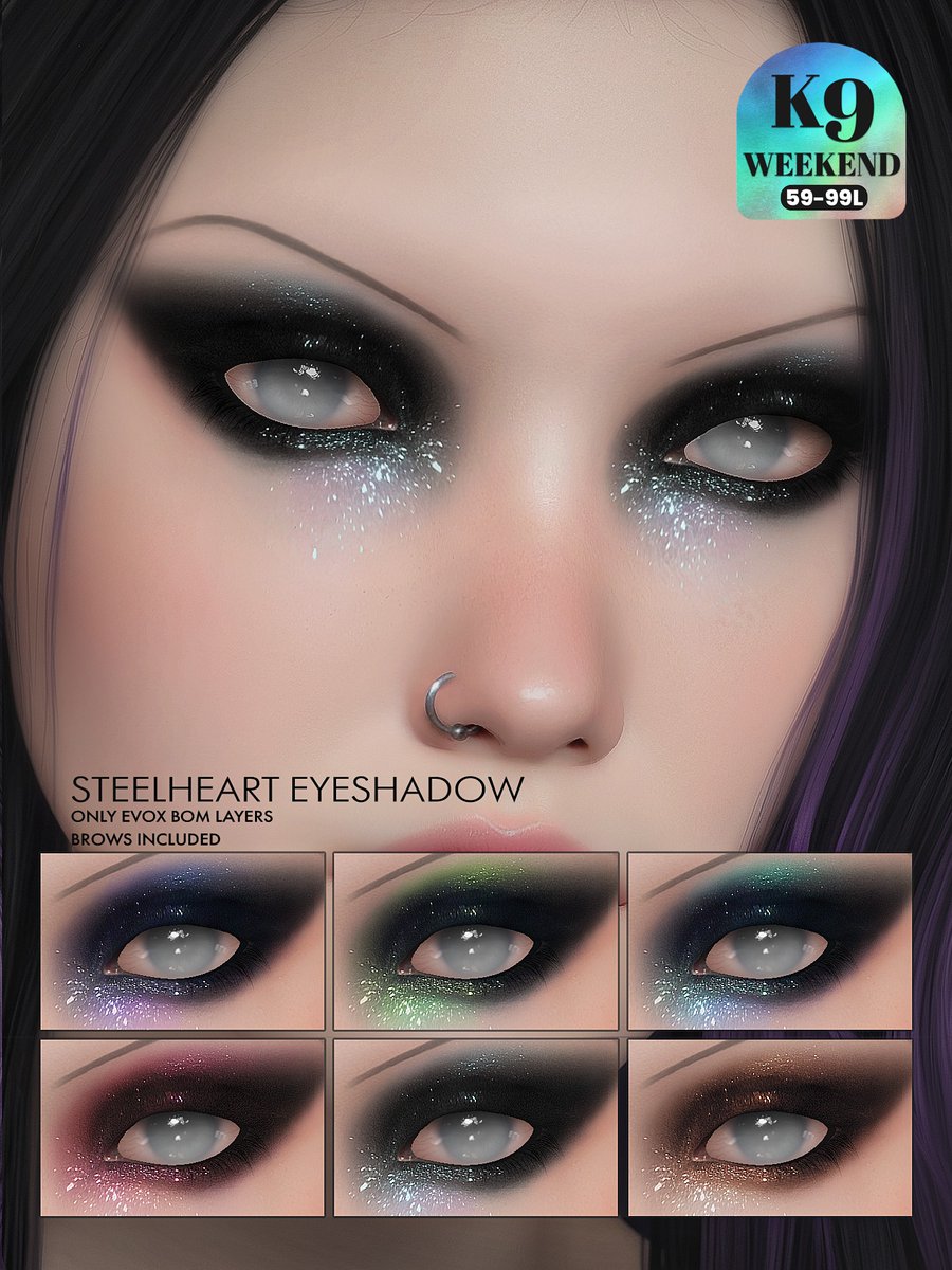KawaiiFeedSL's tweet photo. Insol: Steelheart Eyeshadow〡K9 Weekend Sale @ Mainstore〡Taxi: https://t.co/hL945RINFc
#SecondLife #Insol #K9WeekendSale #Mainstore #KawaiiFeed https://t.co/DJMlCFsQIH