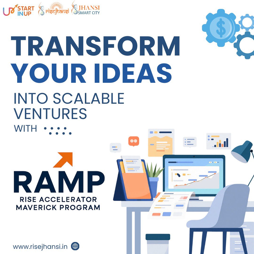 RiseJhansi's tweet photo. Transform your ideas into scalable ventures with RAMP – RISE Accelerator Maverick Program.
A growth-driven accelerator offering mentorship, strategy, and ecosystem support to help startups scale.
👉 Register now: https://t.co/GL31DY7Tsv
#RAMP #RISEAccelerator #AcceleratorProgram https://t.co/DslOp8cNtH
