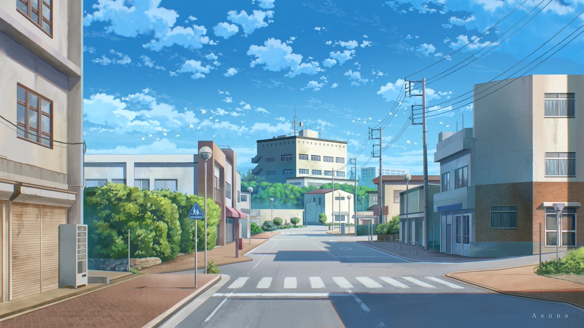 byAeuna's tweet photo. Recent background works ☁️ https://t.co/eHNozlyjdK