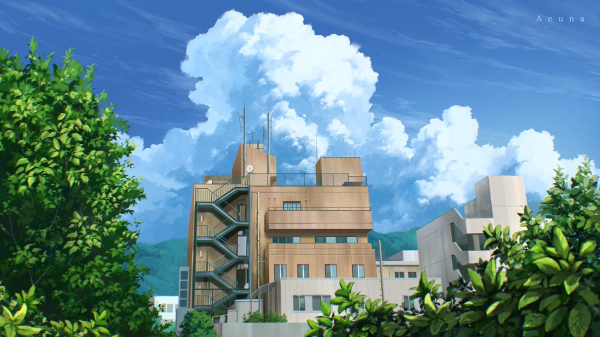 byAeuna's tweet photo. Recent background works ☁️ https://t.co/eHNozlyjdK