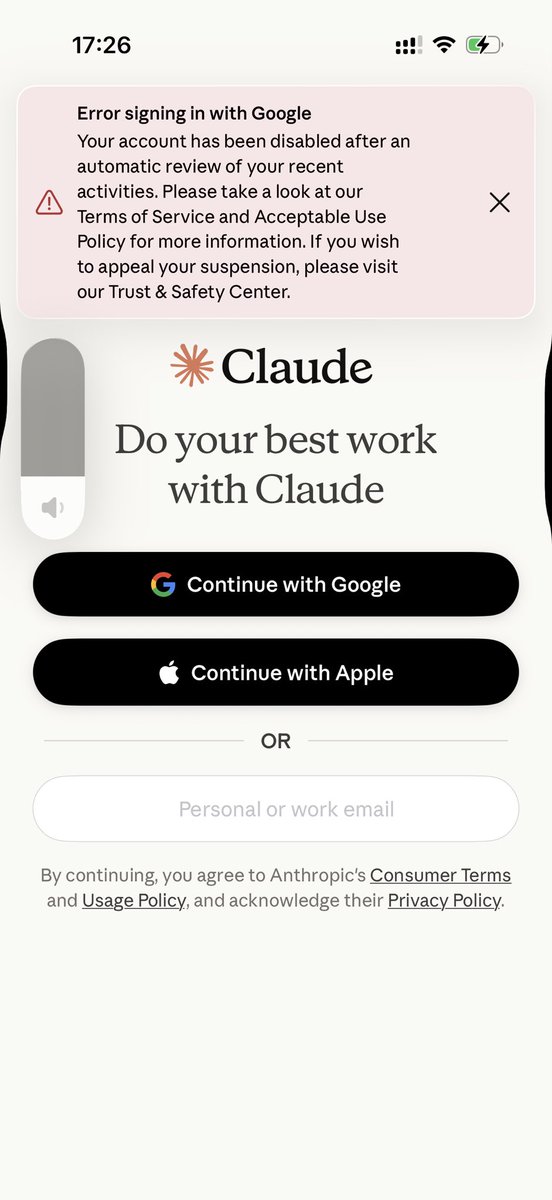 HyHowie's tweet photo. @claudeai Please check your DMs/support tickets! A legitimate Pro user (student researcher) is being wrongly banned and losing critical data. https://t.co/WxkOt6i5Kb
