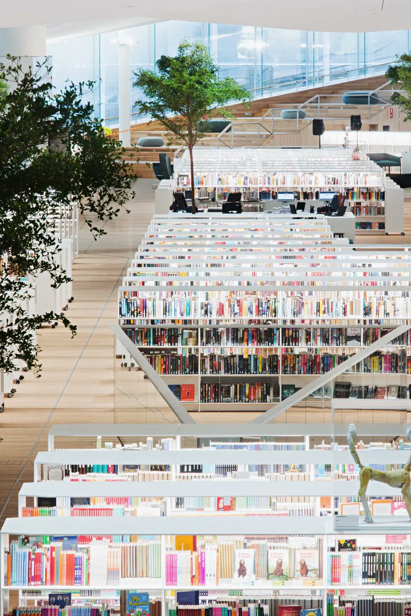 BSapag's tweet photo. Libraries in #Finland are #architecture and design marbles.
Oodi in #Helsinki never disappoints. 
These photos I captured during random visits after which I always experienced a calm bliss. https://t.co/Lv51gkKbFn