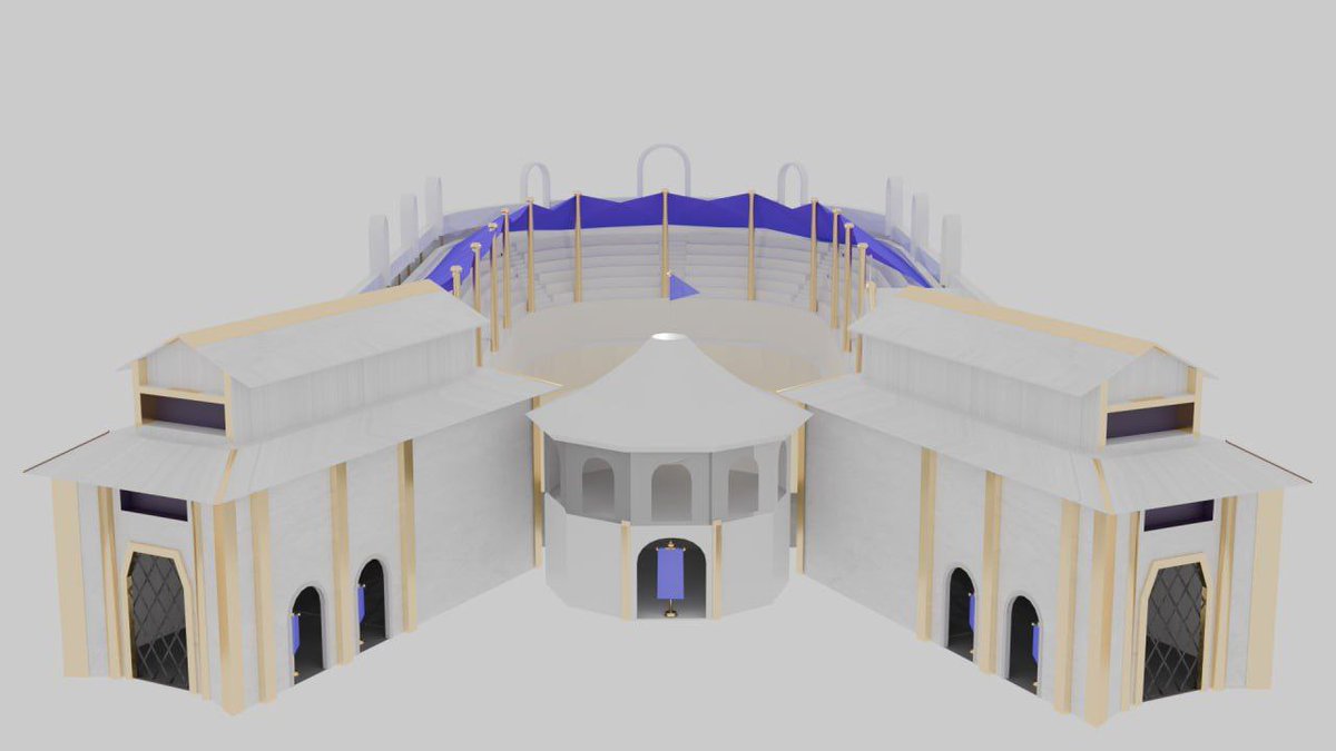 chigucci_elfi's tweet photo. Just finished modeling this off-world Coliseum. Imagine the games they play here under a foreign sun. I went for a clean, marble-and-gold aesthetic with deep purple accents
#3DArt #artmoots #Blender3D #fanart #ConceptArt #SpaceArena https://t.co/FbLr5GpnhB