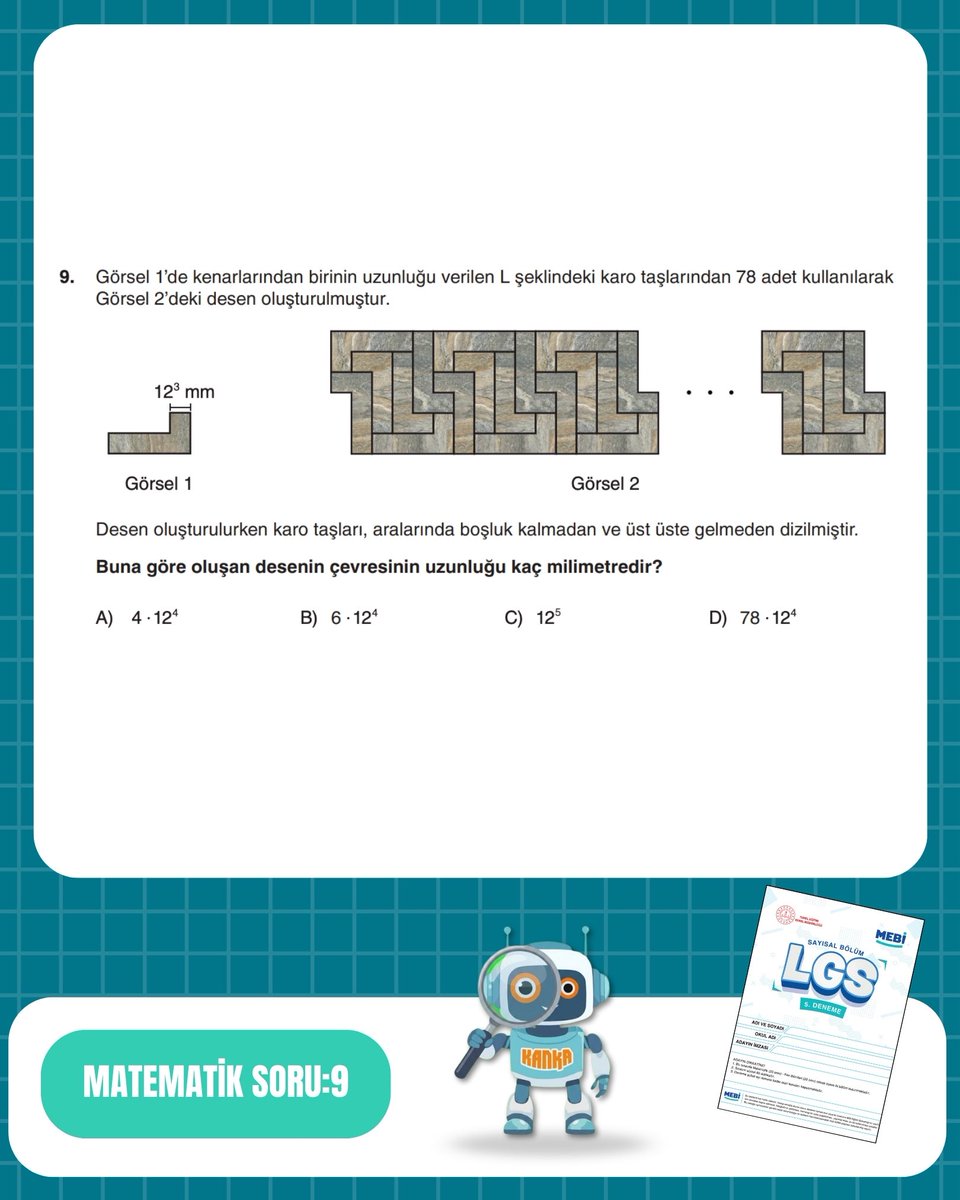 EN D!KKAT ÇEKİCİ SORULAR
LGS 5. Deneme | Sayısal

Dikkat çeken sorular seni bekliyor. ✨
İncelemek için kaydır.💫

🔗 mebi.eba.gov.tr