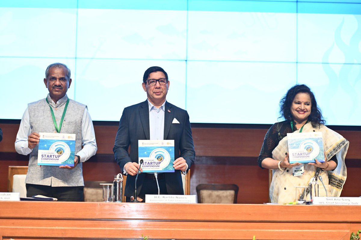 CTOdisha's tweet image. At the Global Blue Economy Summit 2026, Chief Secretary Smt. Anu Garg outlined Odisha’s roadmap to a $1.5 trillion economy by 2047. Leveraging a 575 km coastline, she emphasized innovation and sustainable marine resource use as key drivers for long-term growth.

#BlueEconomy