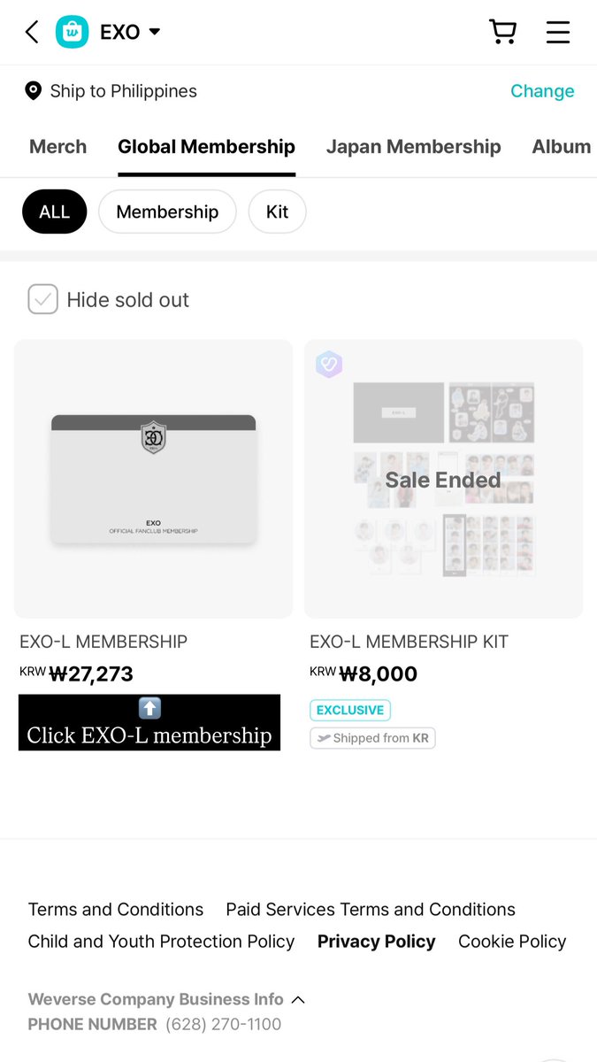 Guide in buying EXO-L membership in Weverse app and pay through GCash

Step 1-4