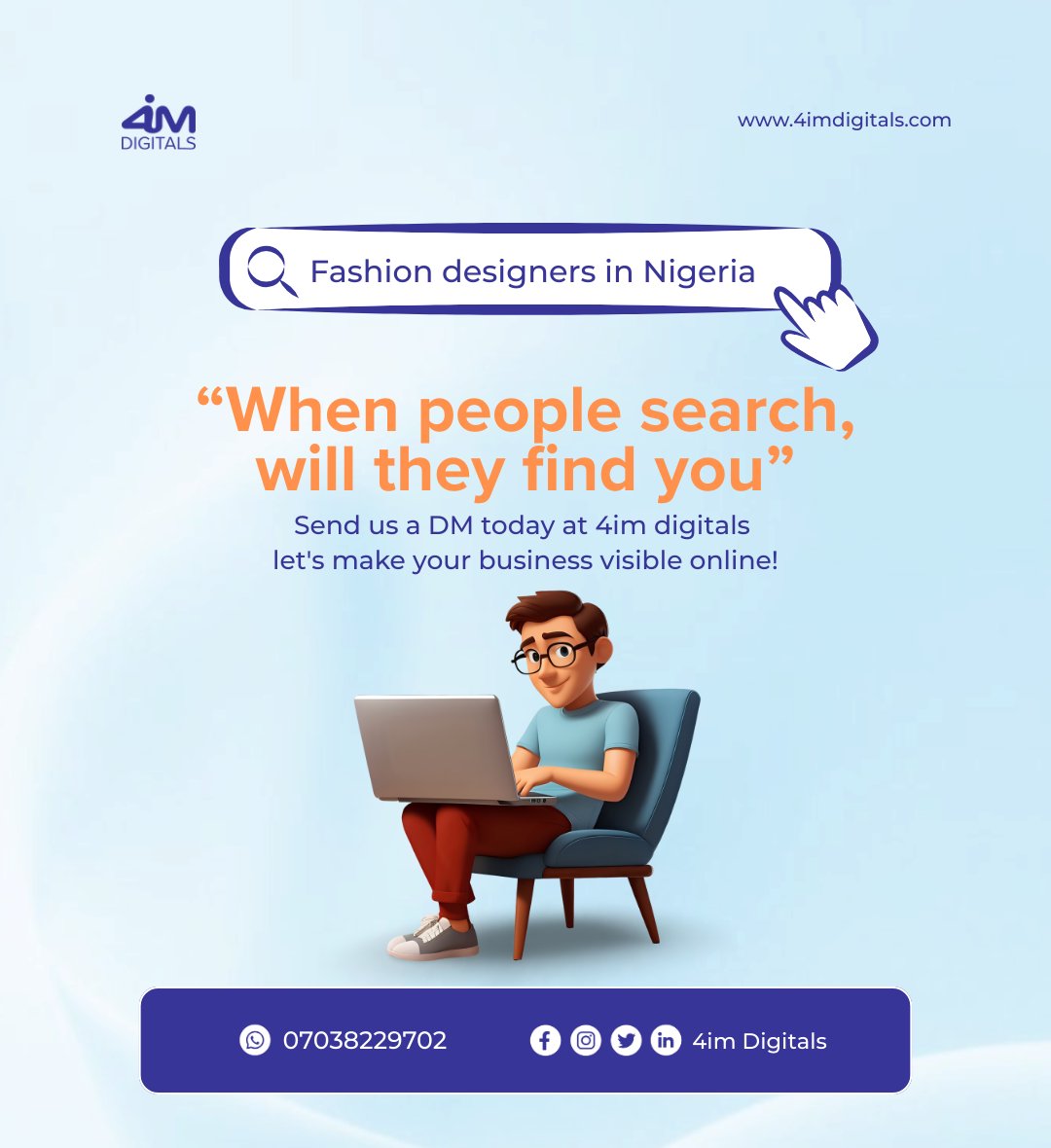 4imDigitals's tweet photo. It’s the weekends… but your business should still be working online. 

While you’re relaxing, a good website can still be introducing your business to new customers.

Send us a message today, and let’s get your business visible online.

#4imdigitals #4im #website #SEO #online https://t.co/I3ZJ4oHle9