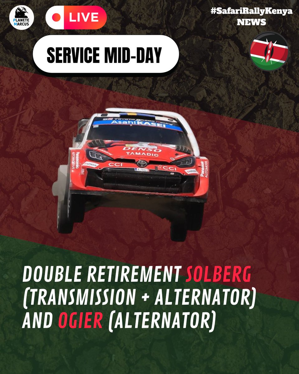 #WRC Drama continue for Toyota Gazoo Racing 

#SafariRallyKenya