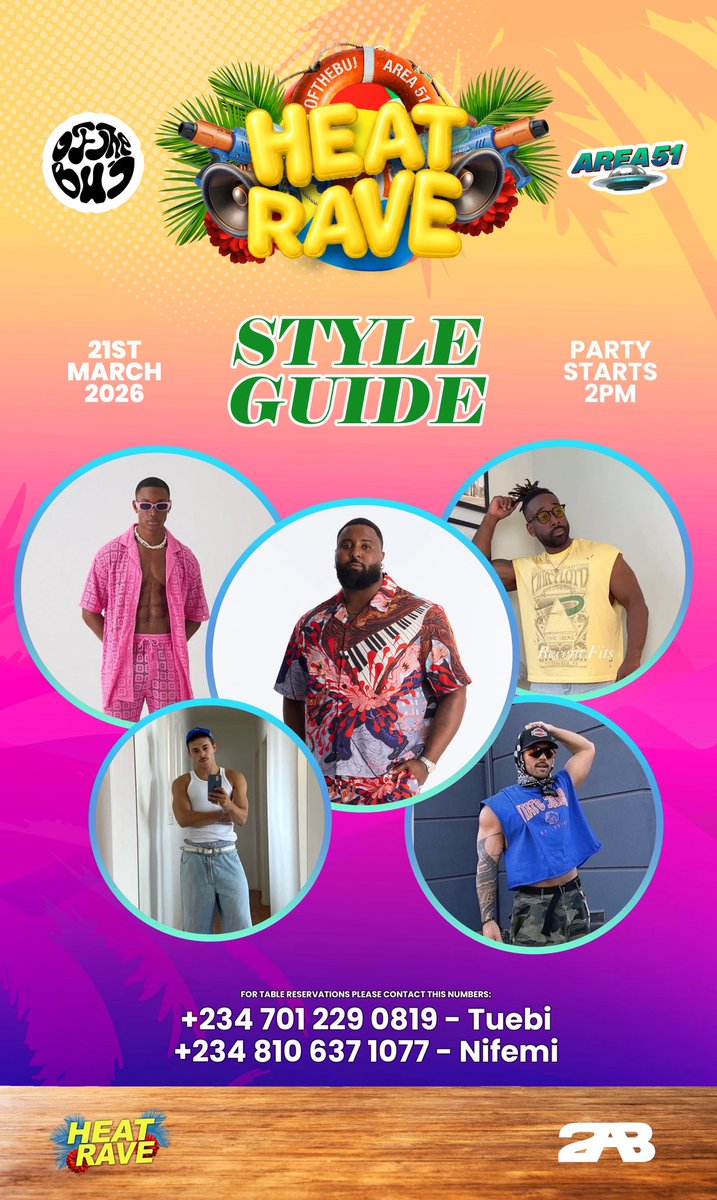 OfTheBuj_'s tweet photo. Abuja, the assignment is simple: bright, bold, and pool-ready. 🌊☀️

For Heat Rave, think fire energy:
bikinis, mesh fits, colorful sets, shades, and sandals.

If your outfit doesn’t look like it belongs by a pool with a cocktail, try again. 😌🔥

#HeatRave #OfTheBuj #Area51 #fyp https://t.co/Uxcyf6elKA