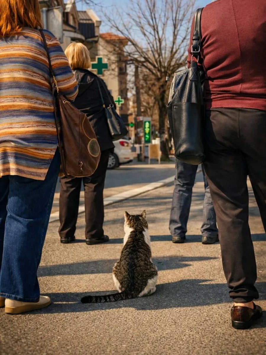 16 minuta tišine svakog petka ispred DZ u Lazarevcu.
I maca je tu.