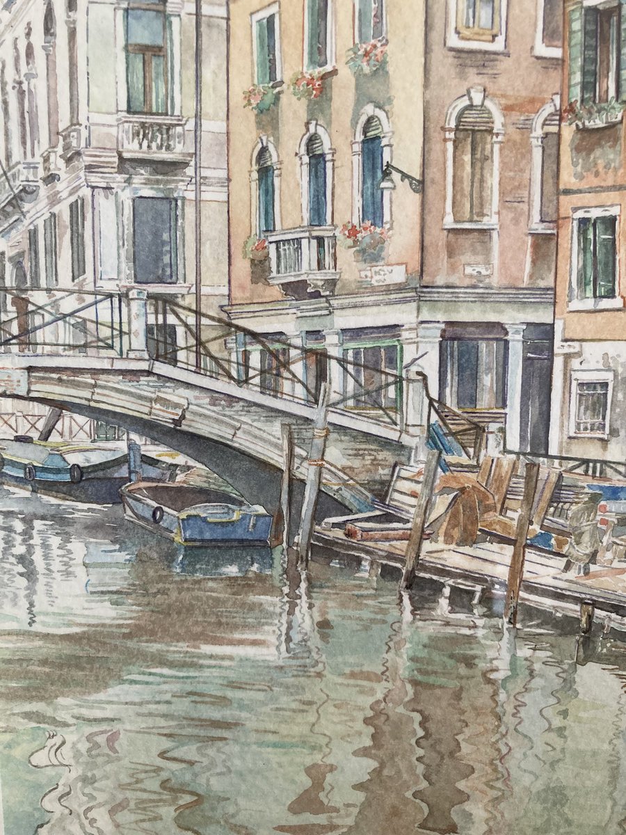 Frances16422944's tweet photo. Disponibile prezzo super incorniciato scorcio di Venezia acquerello originale su carta realizzato da me nel 1997 https://t.co/tSz3hVFIXG