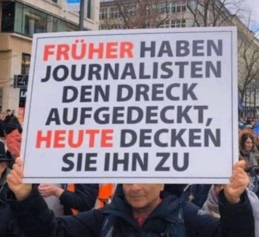 zukunft37's tweet photo. Richtig!
Die sogenannte "4. Gewalt" ist mittlerweile zum Erfüllungsgehilfen der Macht verkommen! 😖😠 https://t.co/7C1kPOOYwA