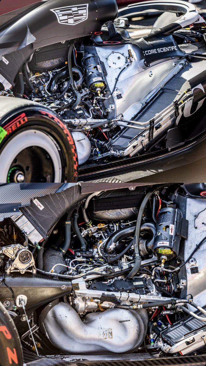 Dobrej jakości podgląd pod poszycie bolidu Cadillaca. Autorem zdjęcia jest Martin Trenkler. 

#F1PL #ElevenF1 #F1