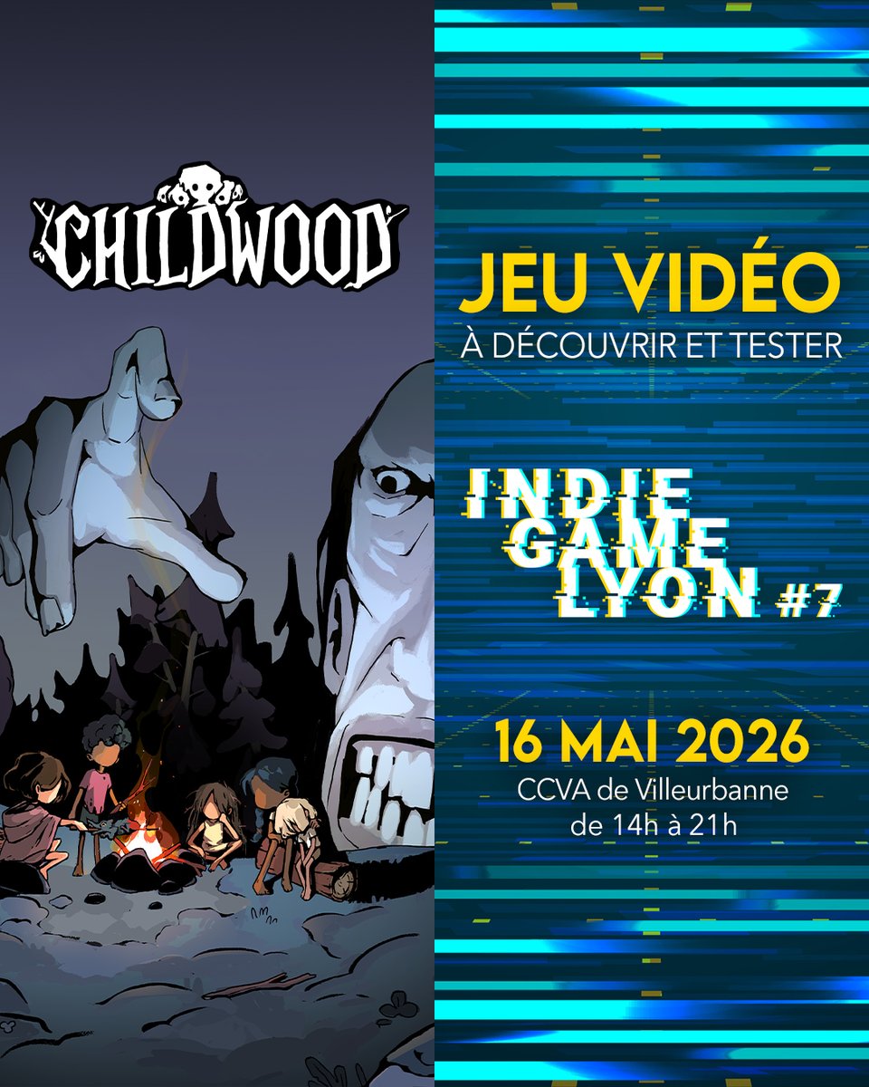 🎮𝗖𝗵𝗶𝗹𝗱𝘄𝗼𝗼𝗱 de Oneiric Tales Studio.
👉store.steampowered.com/app/4131500/Ch…

Jusqu’où irez-vous pour les amuser ?

𝗜𝗻𝗱𝗶𝗲 𝗚𝗮𝗺𝗲 𝗟𝘆𝗼𝗻 𝟳
📅 Ven. 15 et sam. 16 mai 2026
📌 CCVA de Villeurbanne
#gamedev #indiedev #indiegame #IndieGameDev #indiegames <a href="/OneiricTales/">OneiricTales｜CHILDWOOD</a> 

1/2