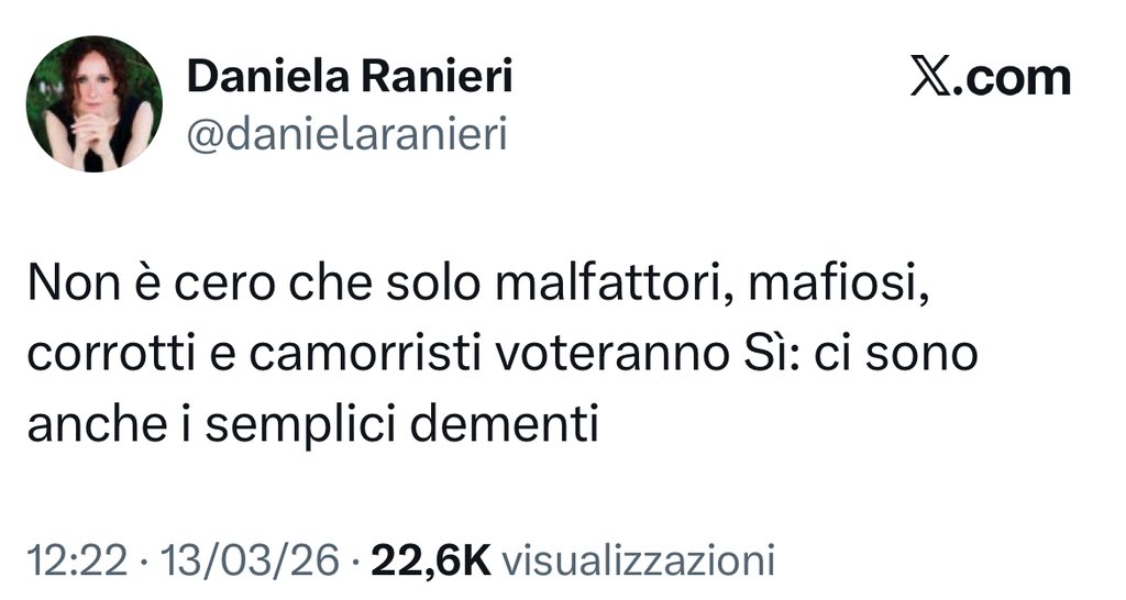 strange_days_82's tweet photo. Questi che insultano chi vota SÌ al referendum giustizia chiamandoli mafiosi, corrotti, grazie mille, continuate così! Siete i migliori sponsor del SÌ
#IoVotoSì #ReferendumGiustiziaSi https://t.co/LsZ3pLnG8a