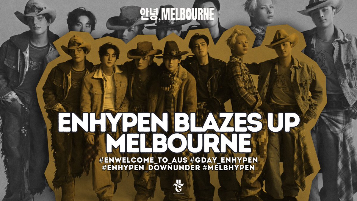 jaylandglobal's tweet photo. [#️⃣🎉] 260314

Let’s get loud for ENHYPEN as they take the stage at the Annyeong Melbourne Festival! 💛

Send them all the love, warmth, and support for this special stage they’ve prepared especially for ENGENEs!

ENHYPEN BLAZES UP MELBOURNE
#ENWelcome_to_AUS
#GDAY_ENHYPEN
#ENHYPEN_DOWNUNDER
#MELBhypen