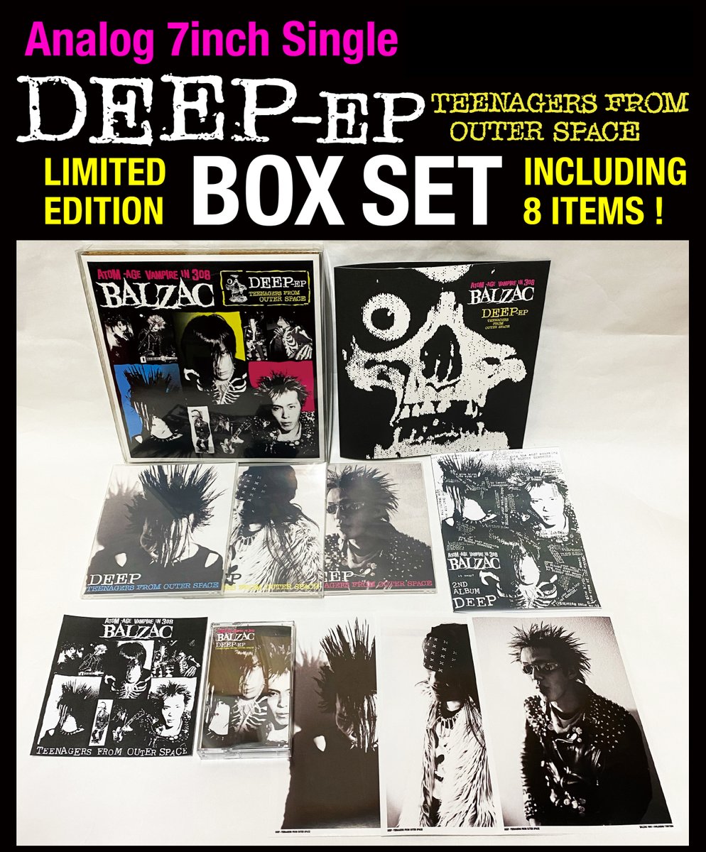SHOCKER_JP's tweet photo. 本日3月15日(日)正午よりSHOCKER WEB STOREにて3月08日LIVE『DEEP』開催を記念してライブ当日に登場したアナログ盤７インチシングル『DEEP-EP』、そして『DEEP-EP BOX』の後日販売を実施！
※FC先行実施の為、SHOCKER販売数は少なくなります。予めご了承下さい。
詳細は、
 https://t.co/q5WebhoG6Q https://t.co/Pi3ZqxB1hI