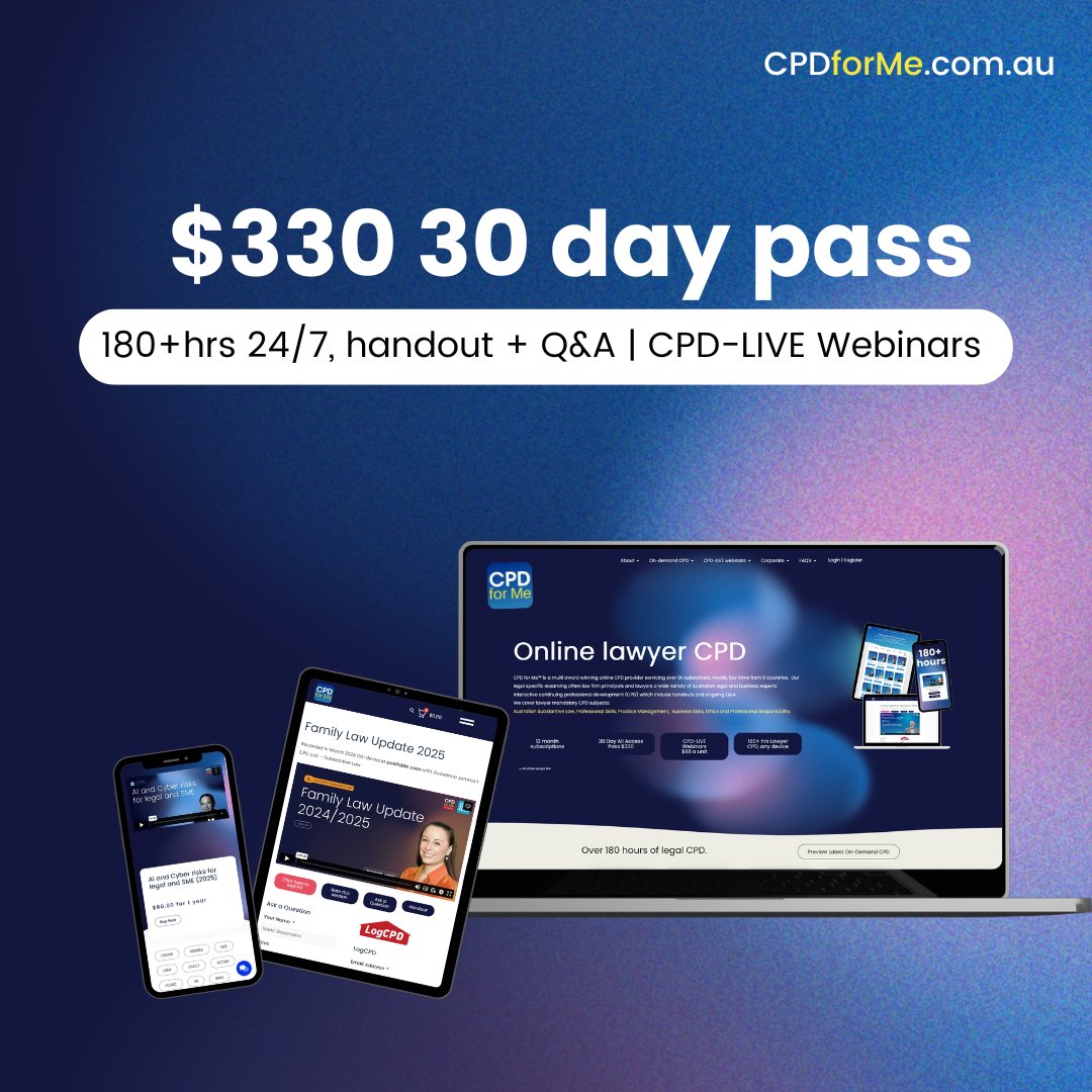 Exclusive Lawyer CPD for Me, direct & tailored tweet media