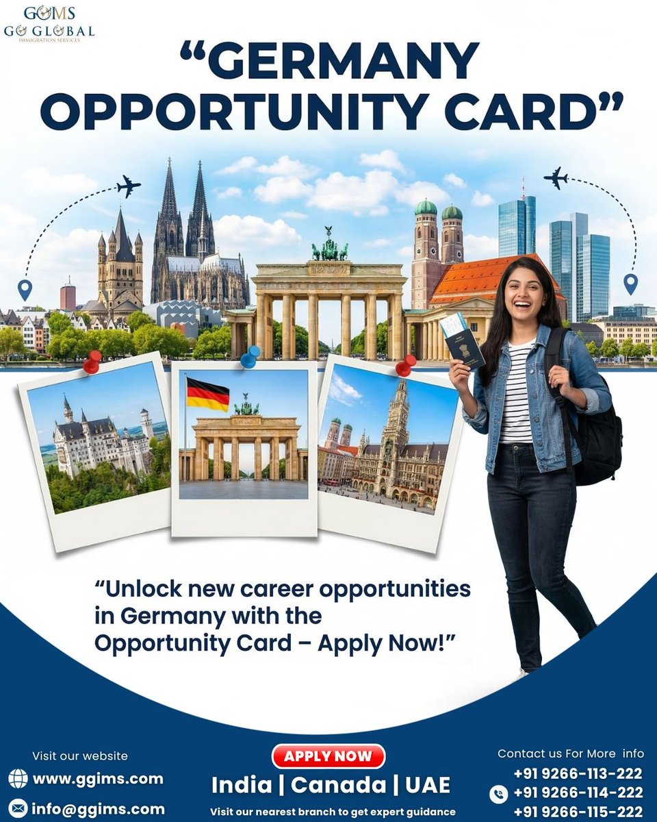 ggims882's tweet image. Germany Opportunity Card 🇩🇪

Explore job opportunities and start your international journey today.
📞 +91 9266-113-222 | 🌐 ggims.com

#GermanyOpportunityCard #WorkInGermany #GoGlobalImmigrationServices #GGIMS