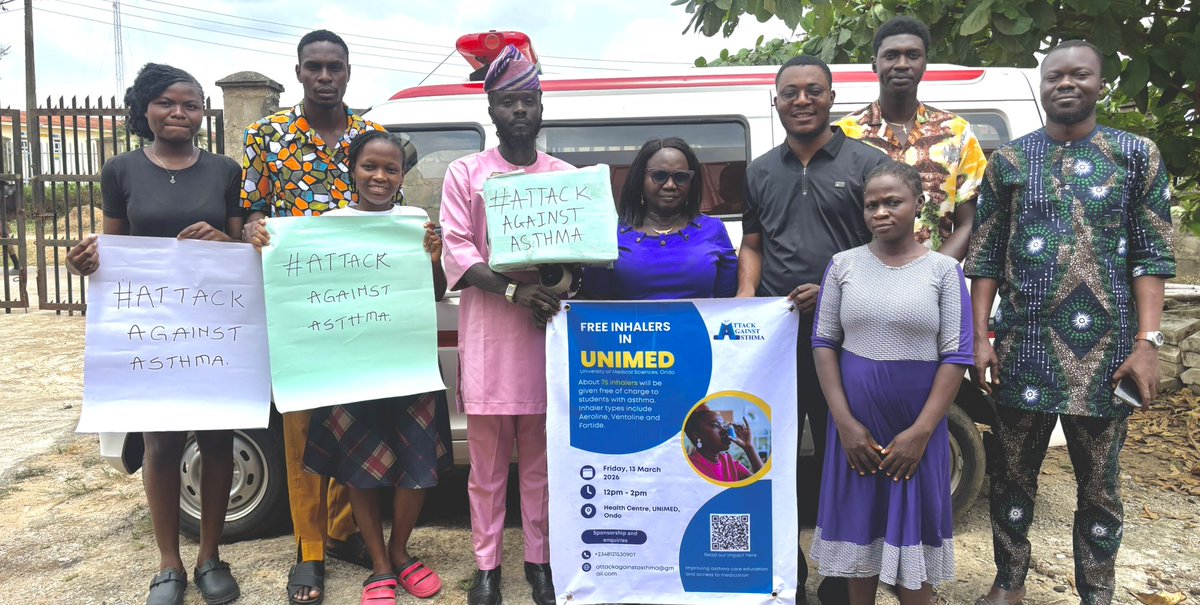 Yesterday, we had the pleasure of receiving Temi Omosebi and the team from Attack Against Asthma Initiative at the <a href="/OfficialUNIMED/">University of Medical Sciences (UNIMED), Ondo.</a> University Health Center, where they donated 75 asthma medications to support the care of students of the university community living with asthma.