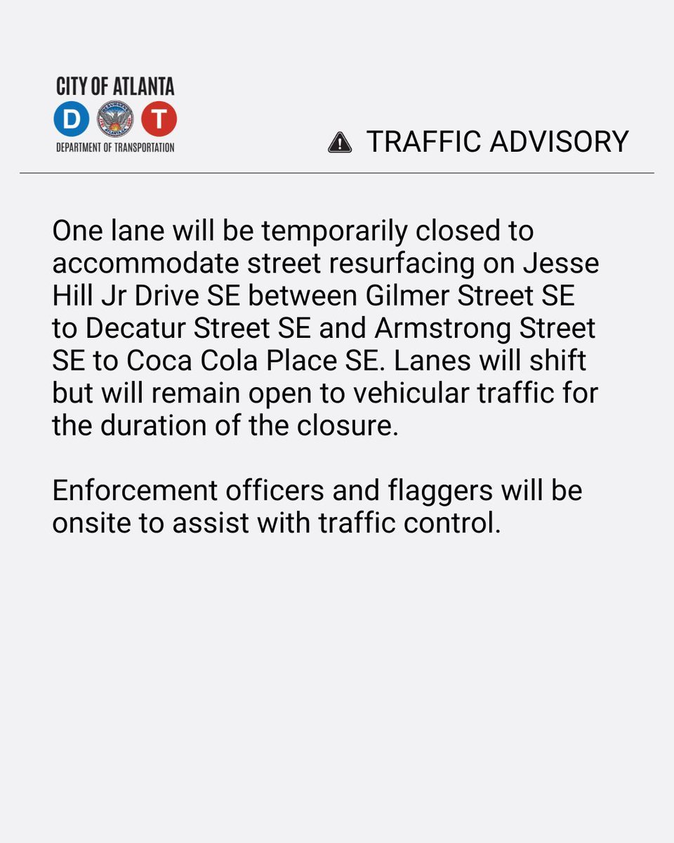 Atlanta Department of Transportation tweet media