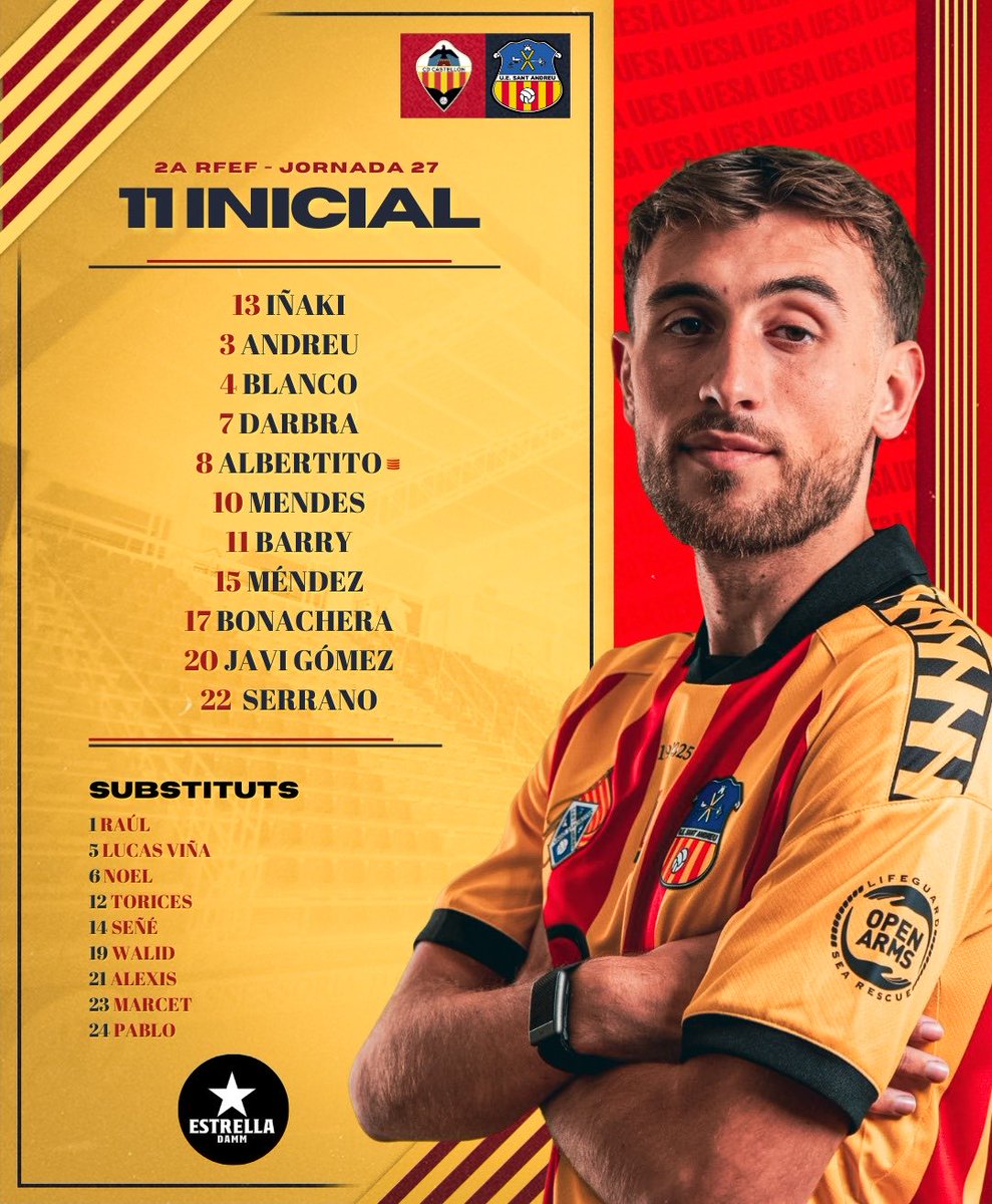 L'1️⃣1️⃣ del Sant Andreu! 🟡🔴

🍺 Amb <a href="/EstrellaDammCat/">Estrella Damm Cat</a>