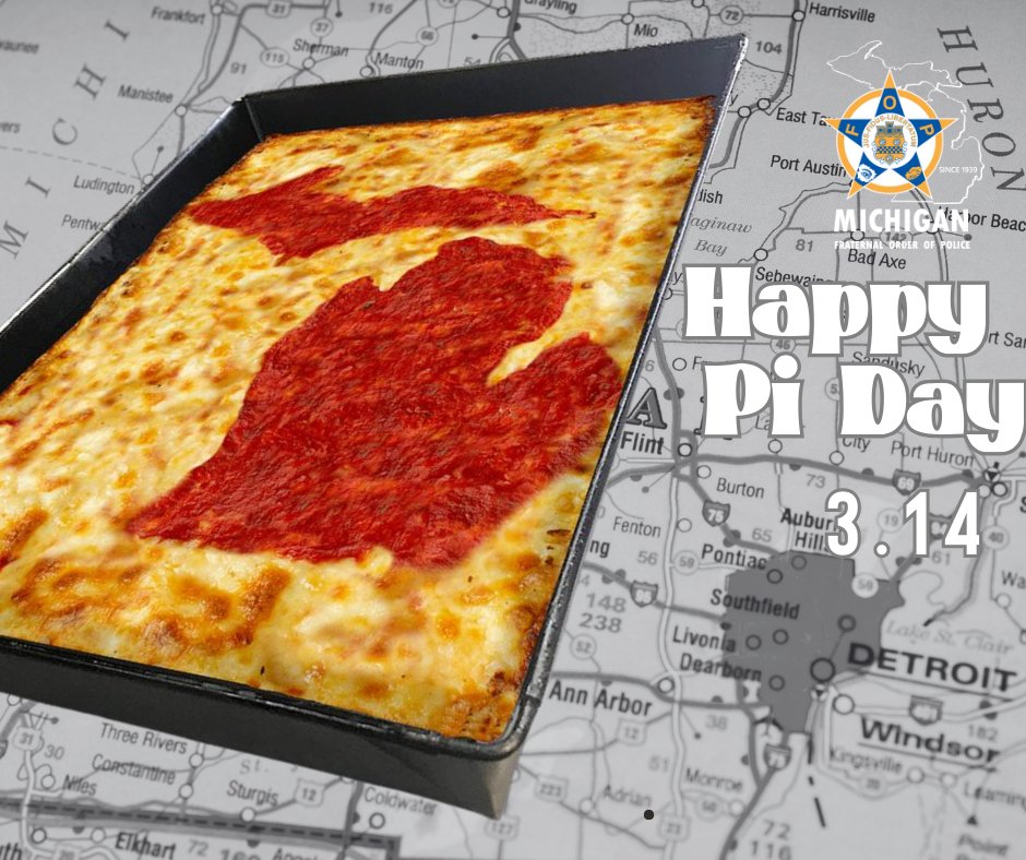 mikesauger30's tweet photo. March 14th = Pi Day! 🍕 Fun fact: Detroit-style pizza, created in 1946, gets its signature thickness from deep steel pans—originally used for spare parts in a factory. #PiDay #DetroitPizza #FOPDetroit https://t.co/NqujcjEW9f