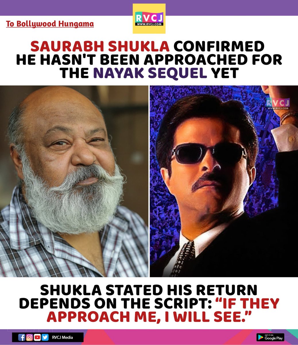 rvcjmovies's tweet image. Saurabh Shukla clarifies he’s waiting for a script before committing to the Nayak Sequel 

#saurabhshukla #nayak #anilkapoor #bollywood #bollywoodmovies