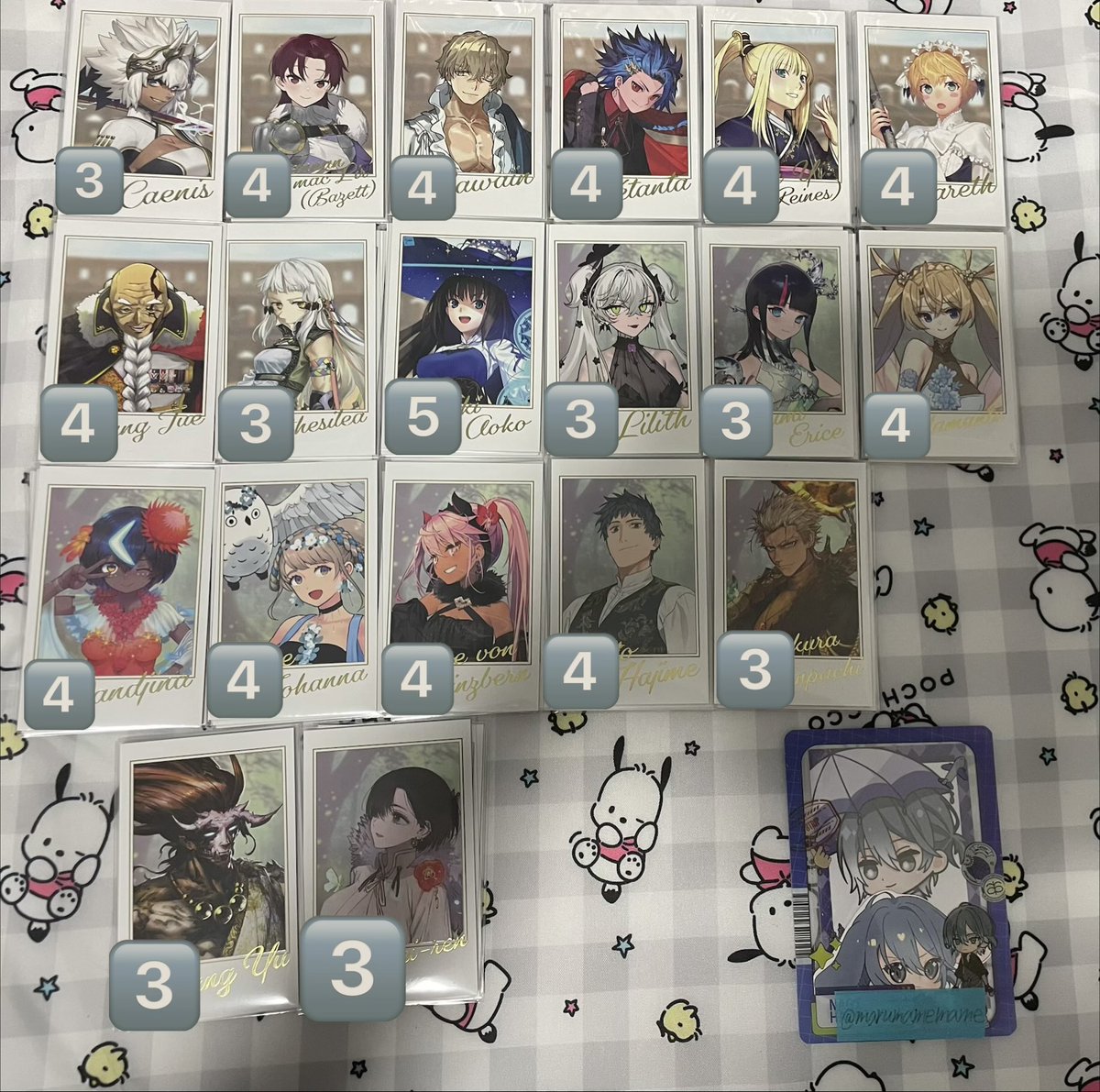 marumamemame's tweet photo. FGO Fate/GrandOrder Fes. 2025 ポートレイトコレクション ポトレ 交換 譲渡
譲）カイニス バゼット ガウェイン セタンタ ライネス ガレス 張角 ペンテシレイア 蒼崎青子 リリス 宇津見エリセ ブラダマンテ ワンジナ ヨハンナ クロエ・フォン・アインツベルン 斎藤一 永倉新八 虞美人 項羽
求）↓ https://t.co/pOT6Rd6gG4