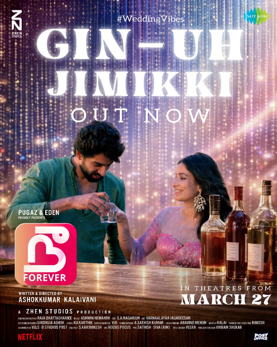 cinemapatti's tweet photo. The First Single #WeddingVibes From #NeeForever Out Now
https://t.co/ioMOIzqYJD
🎶@ashwinhemanth22
🎙️@AdithyarkM #AlexandraJoy
✍️ @kukarthik1
In theaters from March 27th!
@zhenstudiosoffl @pugazoffl @edenoffl @mynameis_Ash97 @Actor_Sudharsan @Actor_Prathu @SnehaSakthi_ @RajaBhatta123 @ashwinhemanth22
@teamaimpr @Dstudiospost