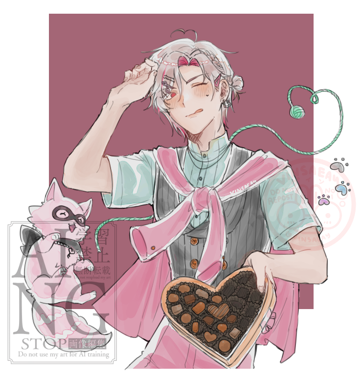 vinsaeay's tweet image. white day illust.! 
(5/5)

#Caenvas #LockArt