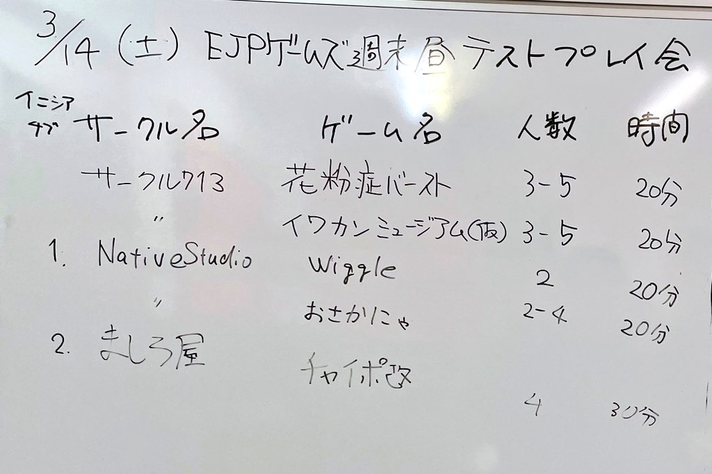 ボドトレ|EJPテストプレイ会 tweet media
