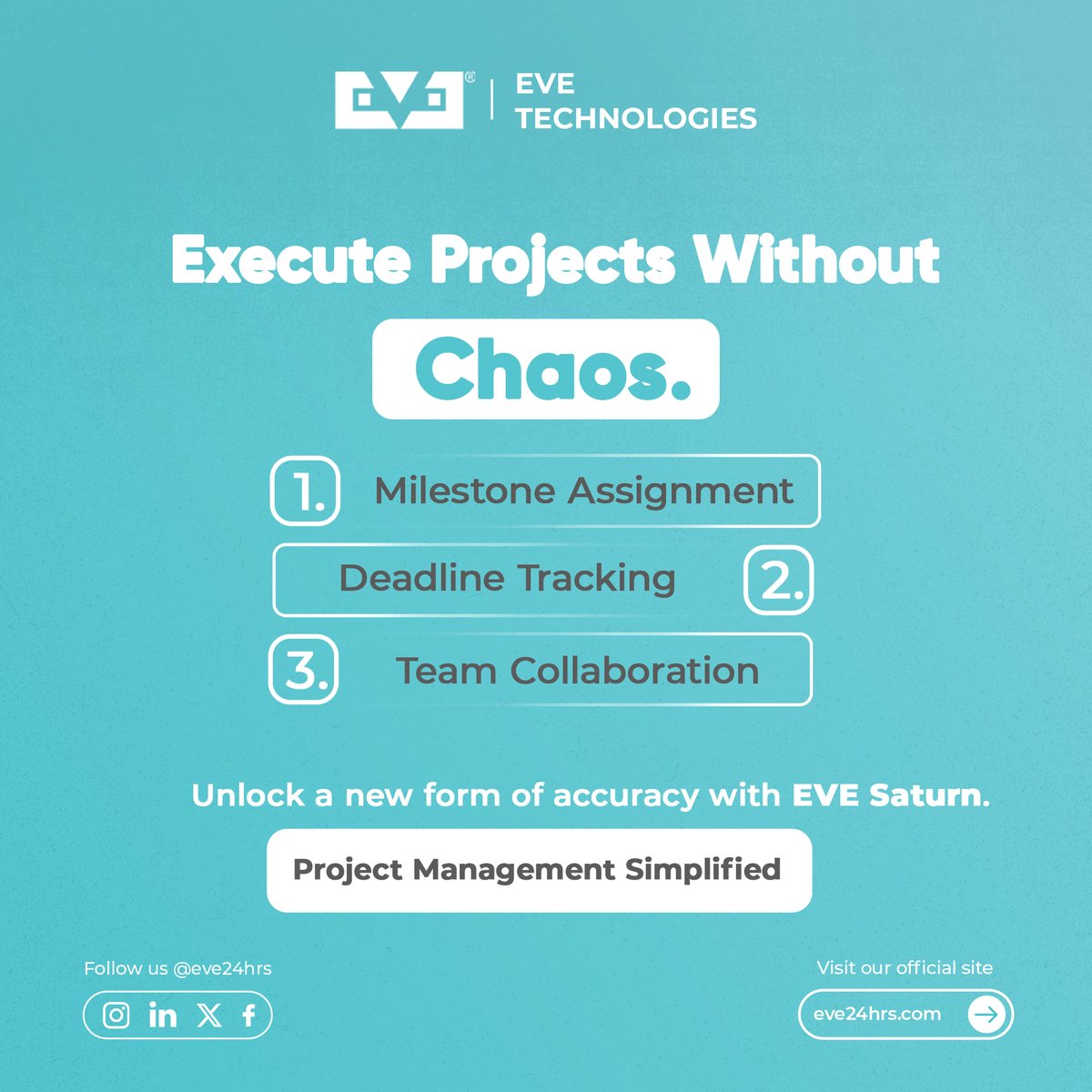 EveTechofficial's tweet photo. Still managing projects across spreadsheets and scattered tools?

EVE Saturn Project Management helps businesses streamline execution with milestone assignment, deadline tracking, and seamless team collaboration — all in one integrated system.

Execute projects smarter with EVE. https://t.co/O7a7T8WrFA