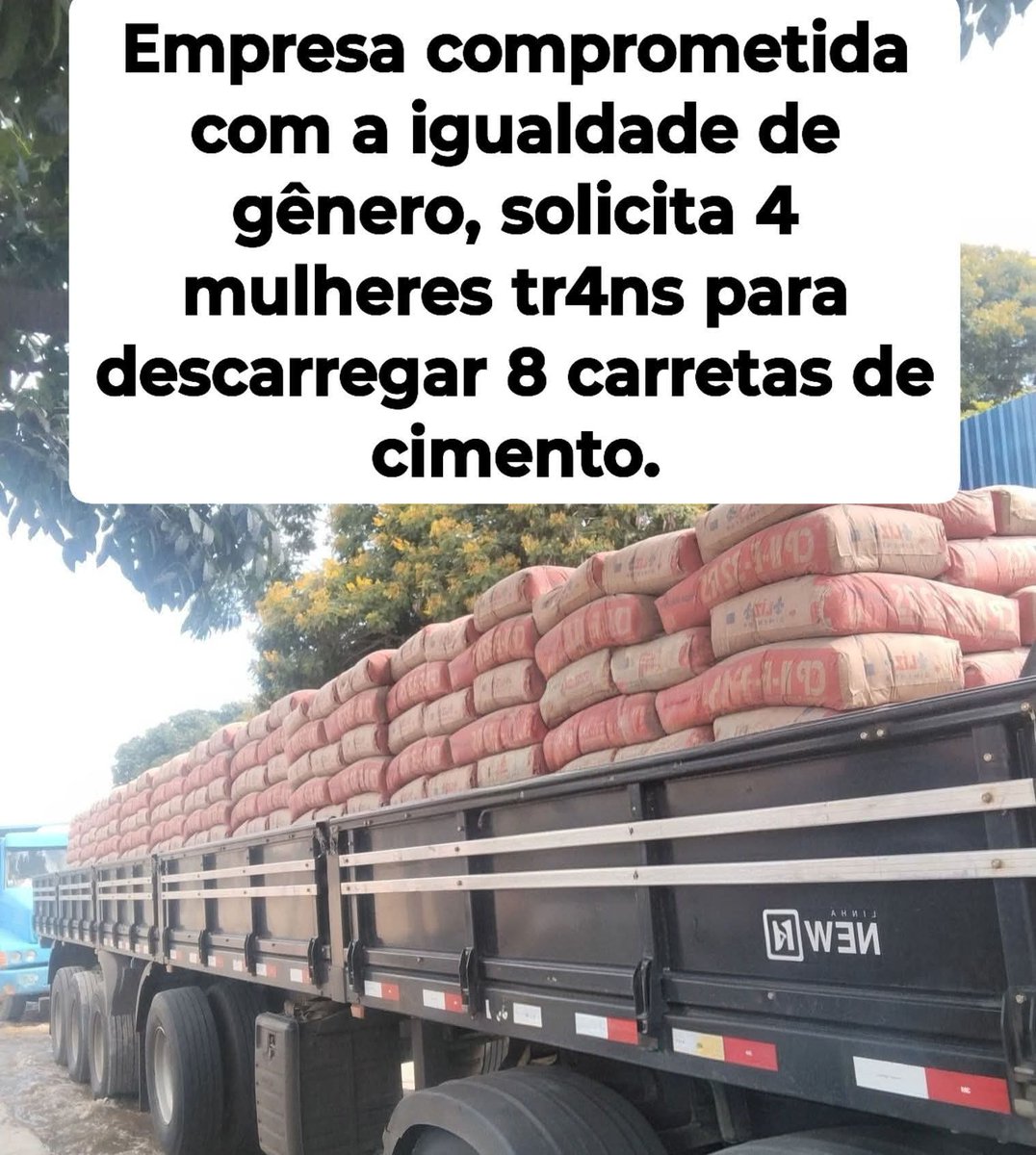 Empresa comprometida com a igualdade de gênero 🤣