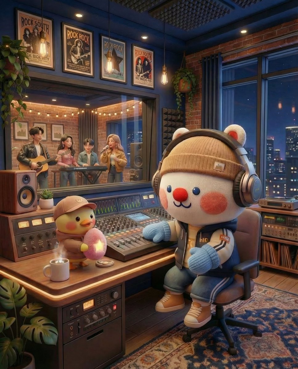 SingSingRabbit's tweet photo. Back from the long Japan adventure and get straight into studio mode! 🌙✨ 

Sing Sing Rabbit diving into fresh new music projects while BOZi proudly brings his mysterious pink furry egg everywhere~ 🥚💖 Toy… or the next big surprise hatching soon? 👀 Stay tuned to future ‘Daily Wonders’ for the reveal! 

For now… let’s cook up some DOPE beats. Oh, and check this killer night view of this studio! 🔥 

HAPPY SATURDAY! 

經過悠長的日本旅程，急不及待要歸位囉～🌙✨ 

星星兔一回來，就要立刻進入錄音室開展她的新音樂工作！而波子亦都不亦樂乎的去到哪都帶著他毛絨絨的粉紅蛋。 🥚💖 到底這是一個玩具…還是一隻真正有生命的蛋呢？👀 請留意我們的「日常奇趣」~

現在，當然要讓音樂炸開！還有這個夜景太超過了吧？！🔥 

HAPPY SATURDAY! 

日本旅から帰還→即スタジオ！🌙✨
シンシンラビット新曲制作中🎵 BOZiはピンクふわエッグを離さない🥚💕
玩具？それとも孵化待機中？！👀 次回Daily Wondersで判明！
今はドープビート煮込みタイム🔥 この夜景ヤバすぎ〜🌌

HAPPY SATURDAY!

#SingSingRabbit 
#BOZi 
#PinkFurryEgg 
#NewMusicVibes
#BackToWork