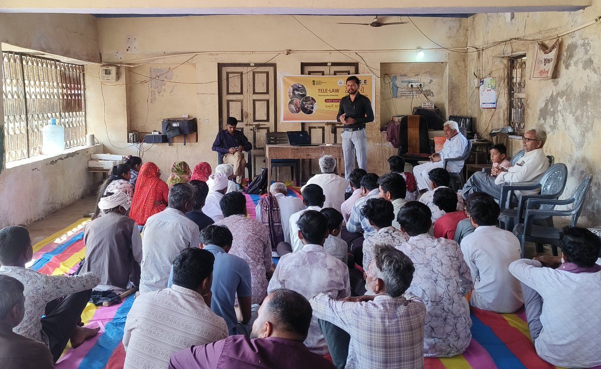 Tele-Law awareness camp successfully conducted at Village Velala, Block Muli, District Surendranagar to spread awareness about free legal advice through CSC Tele-Law services.<a href="/CSCGujarat/">CSC Gujarat</a>
<a href="/TeleLaw_/">Tele-law</a> #CSC #DigitalIndia #Surendranagar