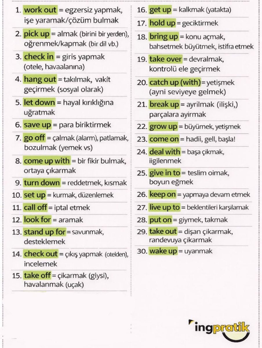 ingpratik's tweet photo. 30 Önemli kalıbı çalışalım. 📚✍️ https://t.co/zEtcEHmToH