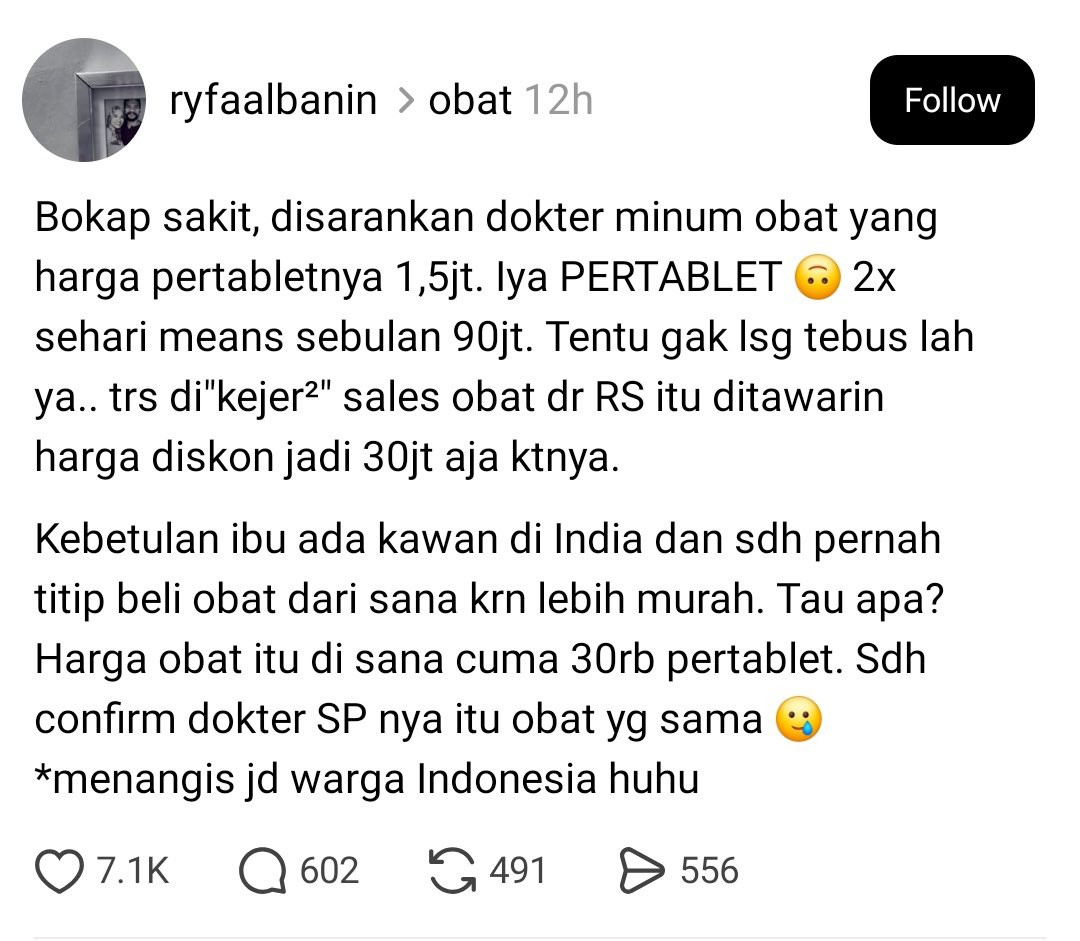 Asli parah banget bisnis jual beli obatnya…