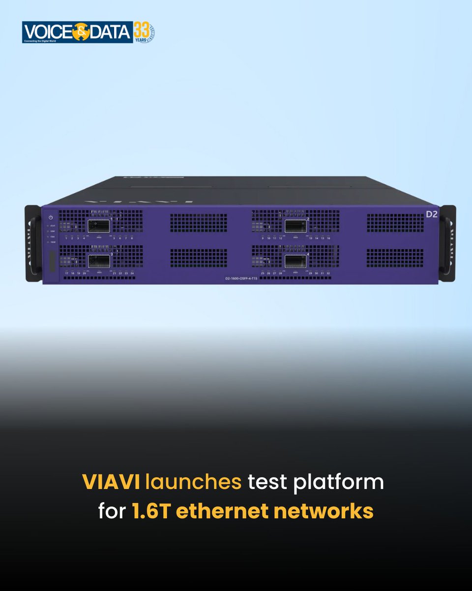 voicendata_'s tweet image. VIAVI Solutions has launched the TestCenter D2 1.6T Appliance, a testing platform designed to validate high-speed Ethernet networks used in AI infrastructure.

Read More: voicendata.com/industry/viavi…

#VoiceAndData #Viavi #ethernet #AI #AIinfra
