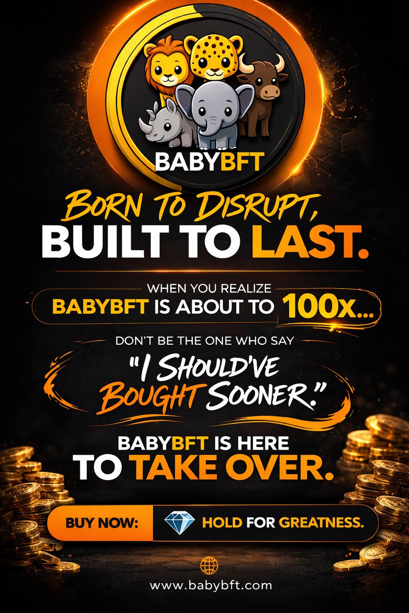 When you realize BabyBFT is about to change the game... 👶💎

The entry window is still open. Don't fade🔥🔥🔥🔥💎💥

✅ Disrupting DeFi
✅ Built different
✅ Community strong

📈 Buy now.
💎 Hold for greatness.

#BabyBFT #Crypto #BSC