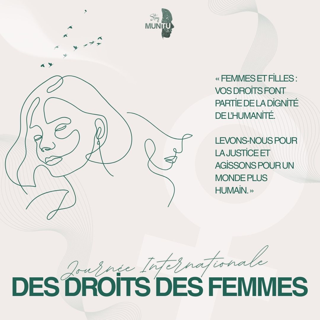 StayMuntu1's tweet photo. Une société qui respecte les femmes respecte l’humanité.
Les droits des femmes ne sont pas un privilège, mais une question de dignité et de justice.
Ensemble, portons leur voix et agissons pour un monde plus juste.
#StayMuntu #DroitsDesFemmes #DigniteHumaine #GenderEquality https://t.co/9aYfCGbmH5