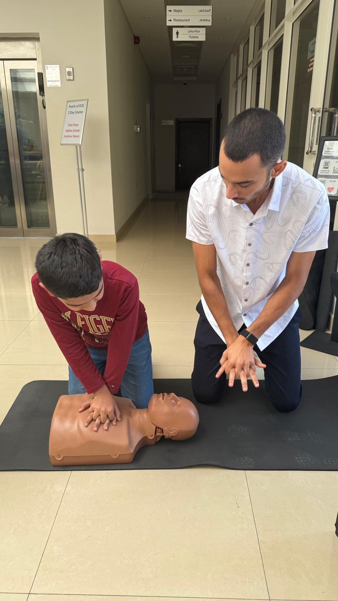saveaheart_ar's tweet photo. 📢 UAE – Dubai

Training event within the Arab Pulse Wave 2025, organized by Pakistan Medical Center, raising awareness and training the community on CPR and emergency response.

#WorldRestartAHeart
#SaveALifeArabia
#معا_ننقذ_حياة https://t.co/yB4jCRoClj