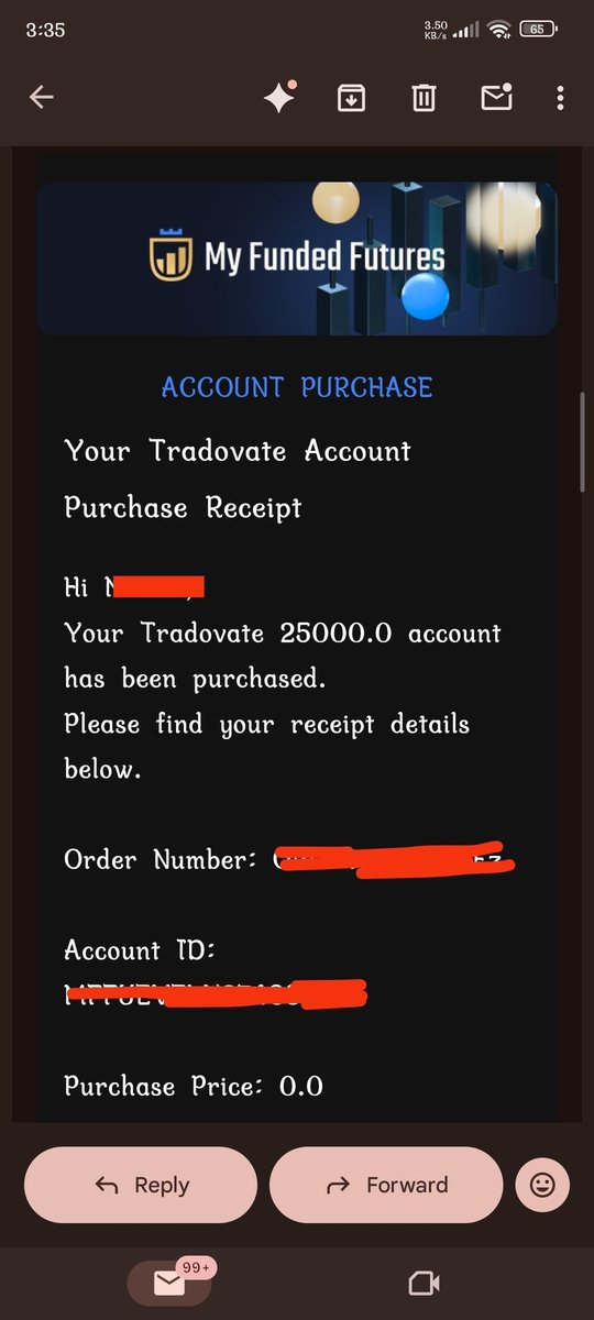 Feeling really grateful 🥹
Huge thanks to <a href="/MyFundedFutures/">MyFundedFutures</a> for this amazing giveaway.
I’m lucky to be one of the 300 traders who received a free funded account.
Opportunities like this truly motivate traders like me.
Special Thank - <a href="/MattLeech/">Matt</a>