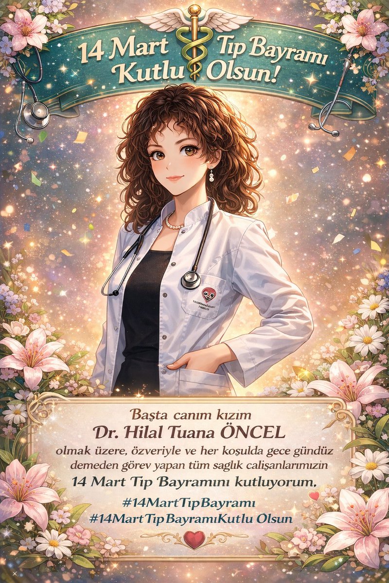 eroncel26's tweet photo. Başta canım kızım Dr.Hilal Tuana ÖNCEL olmak üzere, özveriyle ve her koşulda gece gündüz demeden görev yapan tüm sağlık çalışanlarımızın 14 Mart Tıp Bayramını kutluyorum.
#14MartTıpBayramı
#14MartTıpBayramıKutluOlsun https://t.co/13ahbQuvpO